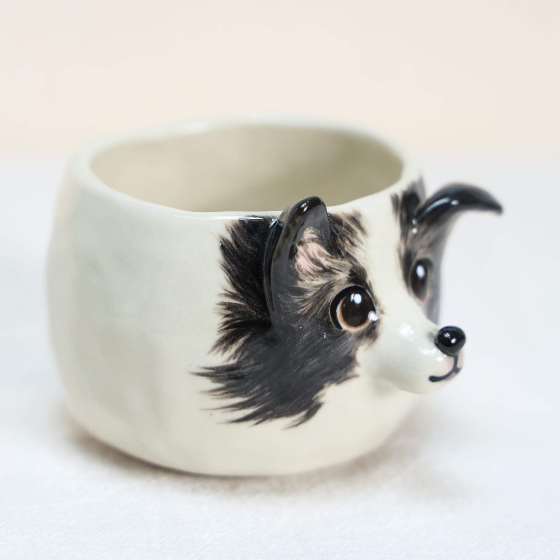 3D Custom Pet Face Mug – Handmade Ceramic Sculpture Cup 3D Face Mug (No Handle) BoopCup